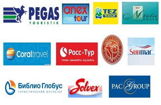 логотипы крупных туроператоров по зарубежному туризму